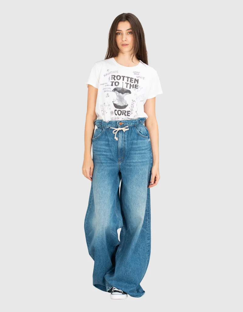 Wide-Leg Jeans mit Tunnelzug