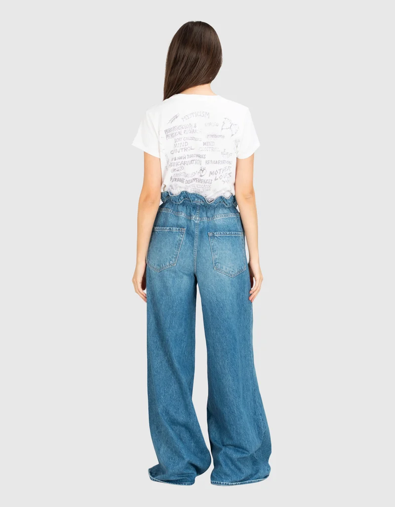 Wide-Leg Jeans mit Tunnelzug