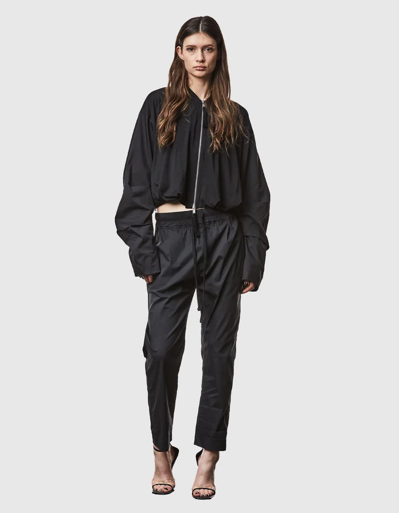 Bundfaltenhose mit elastischem Bund