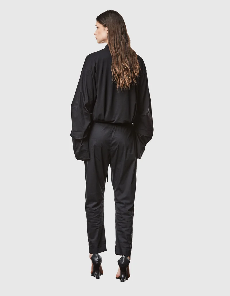 Bundfaltenhose mit elastischem Bund