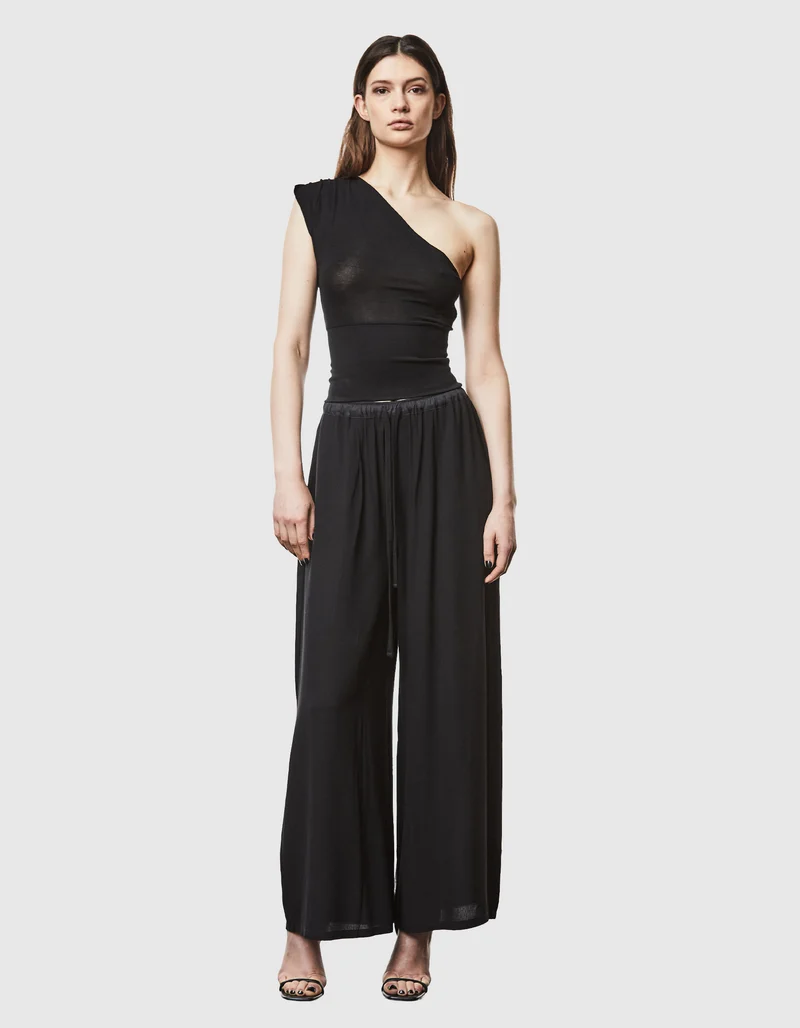 One-Shoulder Top mit Raffung