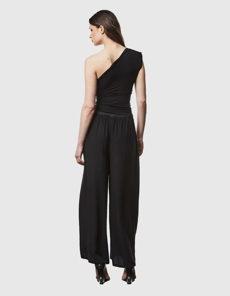 One-Shoulder Top mit Raffung