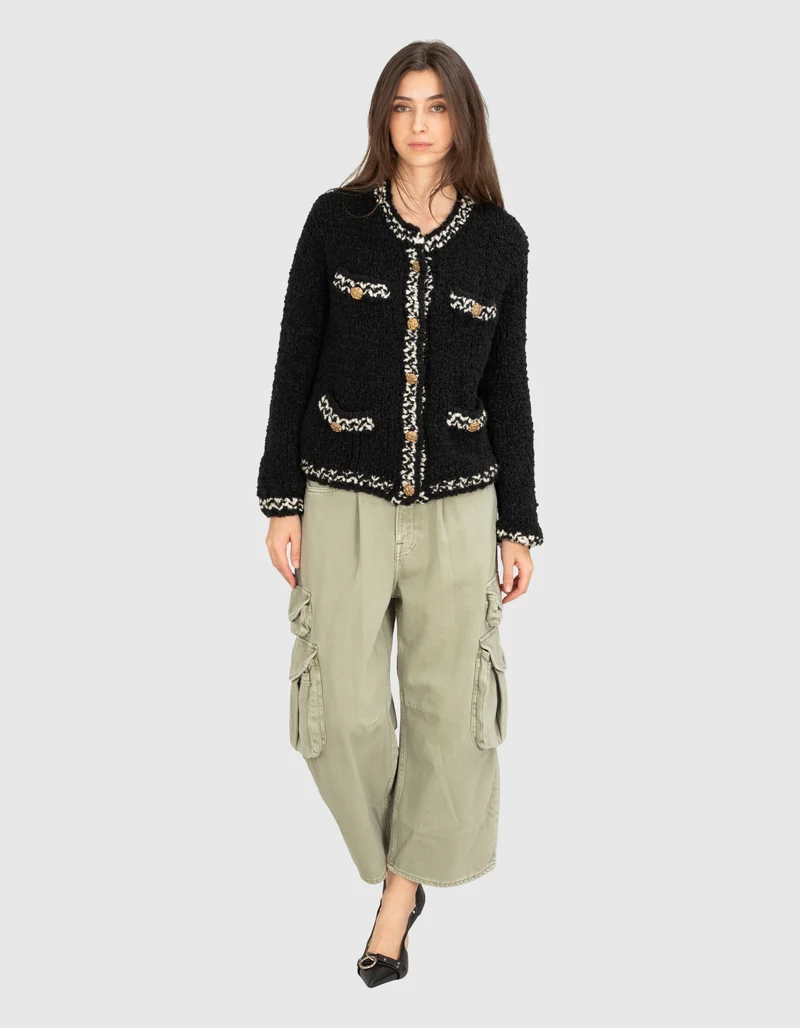 Cropped-Wide-Leg Cargo-Jeans