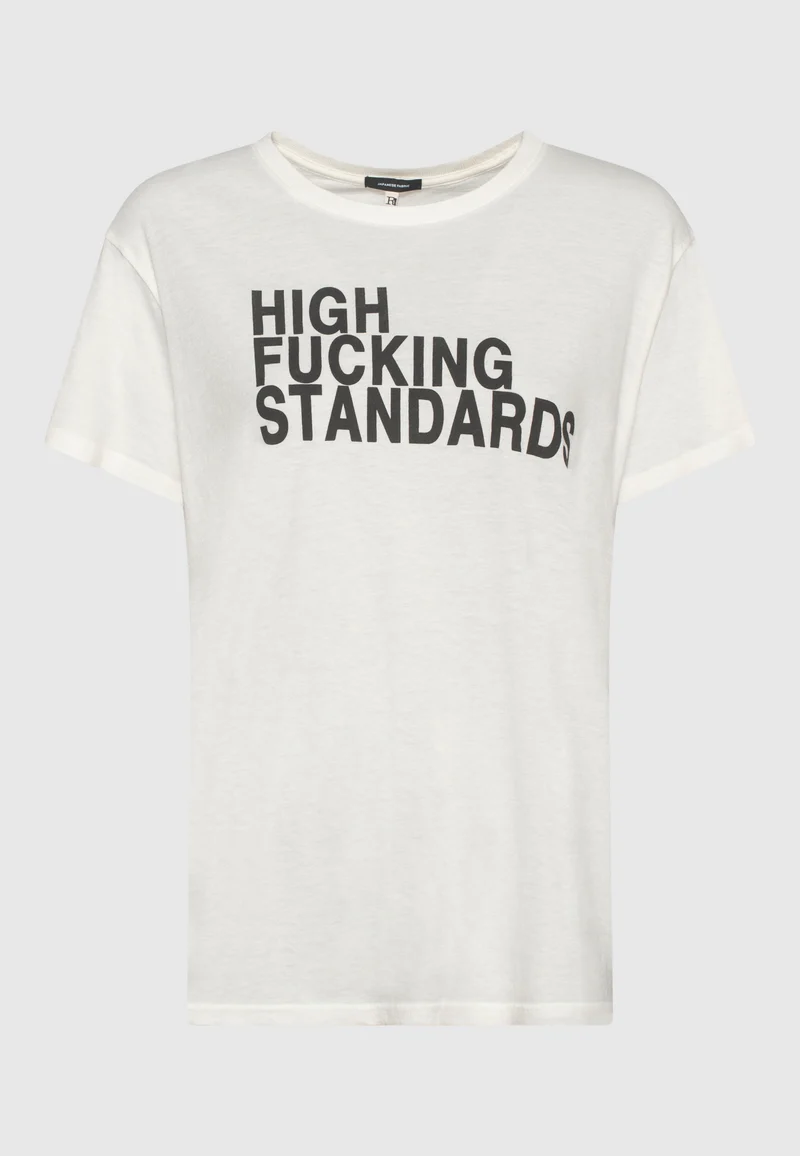 Bedrucktes Oversize-T-Shirt mit Kaschmir-Anteil
