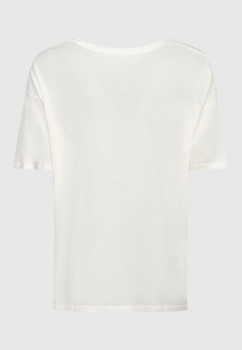 Bedrucktes Oversize-T-Shirt mit Kaschmir-Anteil