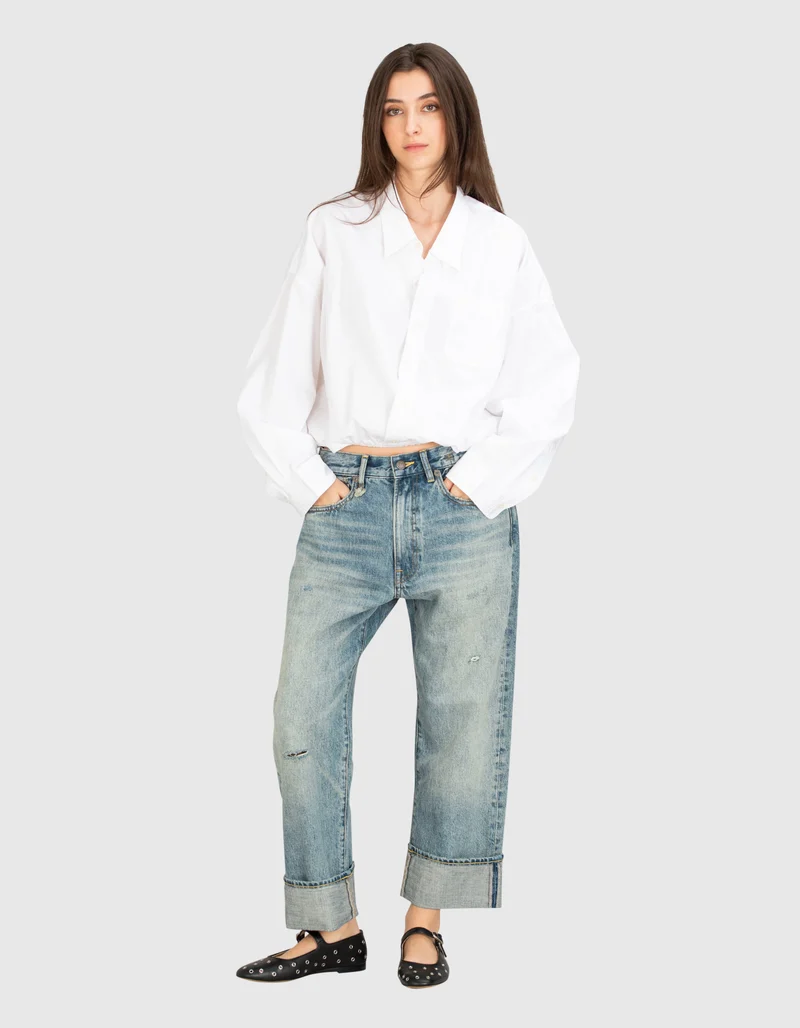 Washed-Out Boyfriend-Jeans
