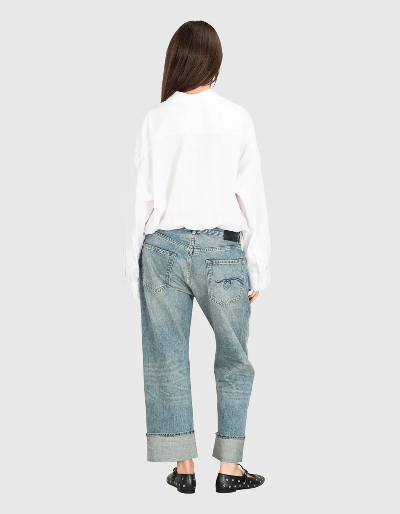 Washed-Out Boyfriend-Jeans