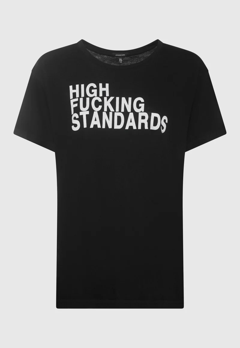 Bedrucktes Oversize-T-Shirt mit Kaschmir-Anteil