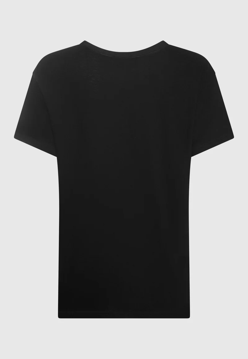 Bedrucktes Oversize-T-Shirt mit Kaschmir-Anteil