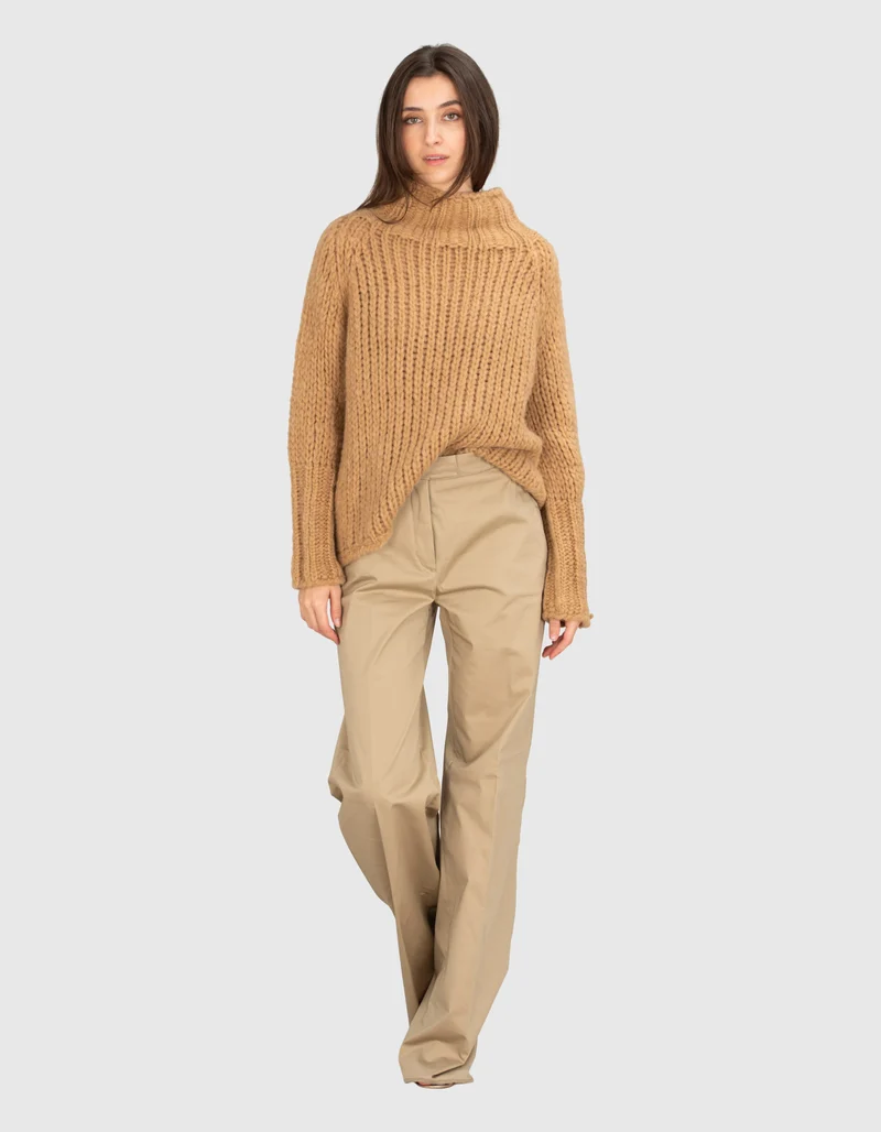 Kaschmir-Pullover mit Stehkragen