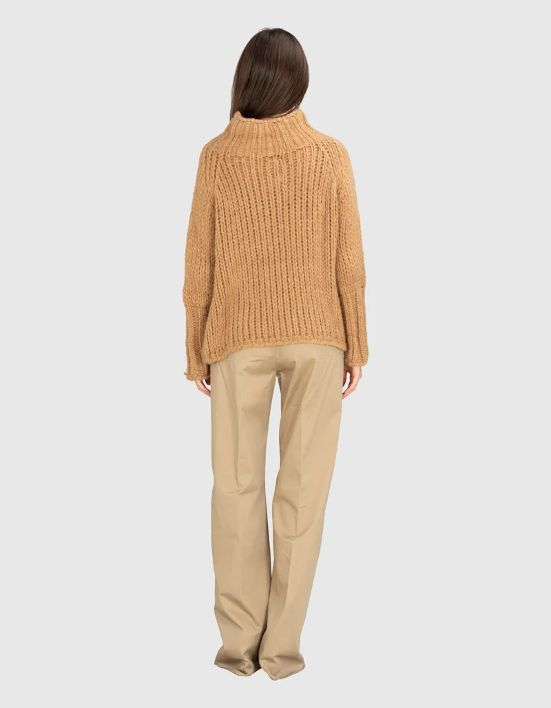 Kaschmir-Pullover mit Stehkragen