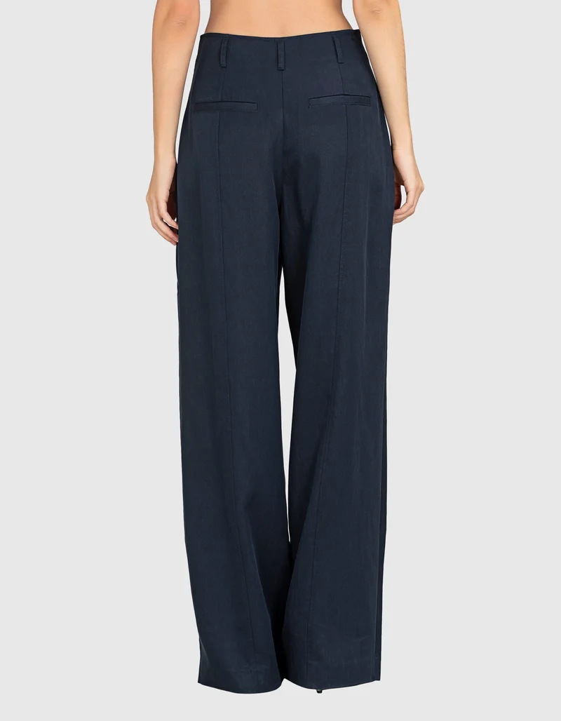 Wide-Leg Bundfalten-Hose