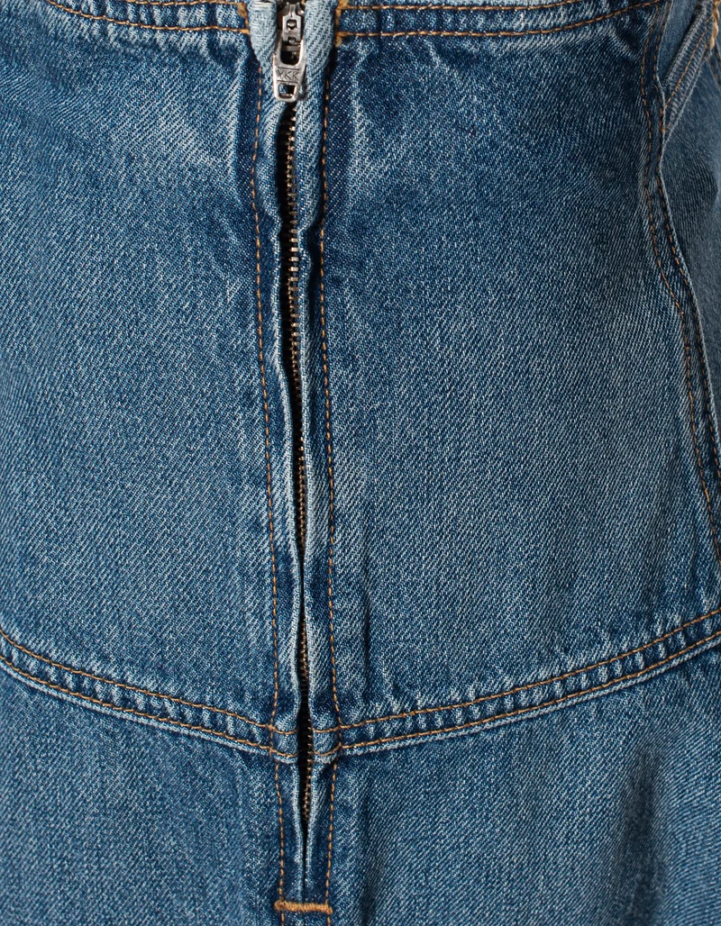 Ausgestellter Jeans-Rock mit dekorativem Metall-Detail