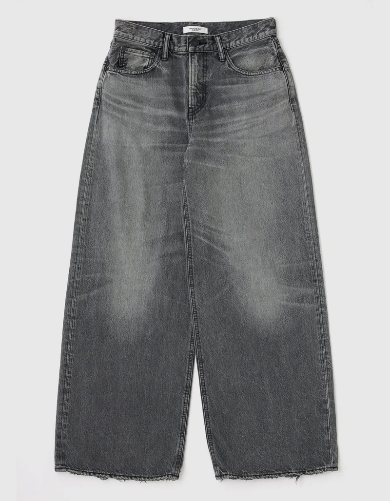 Washed-Out Wide-Leg Jeans