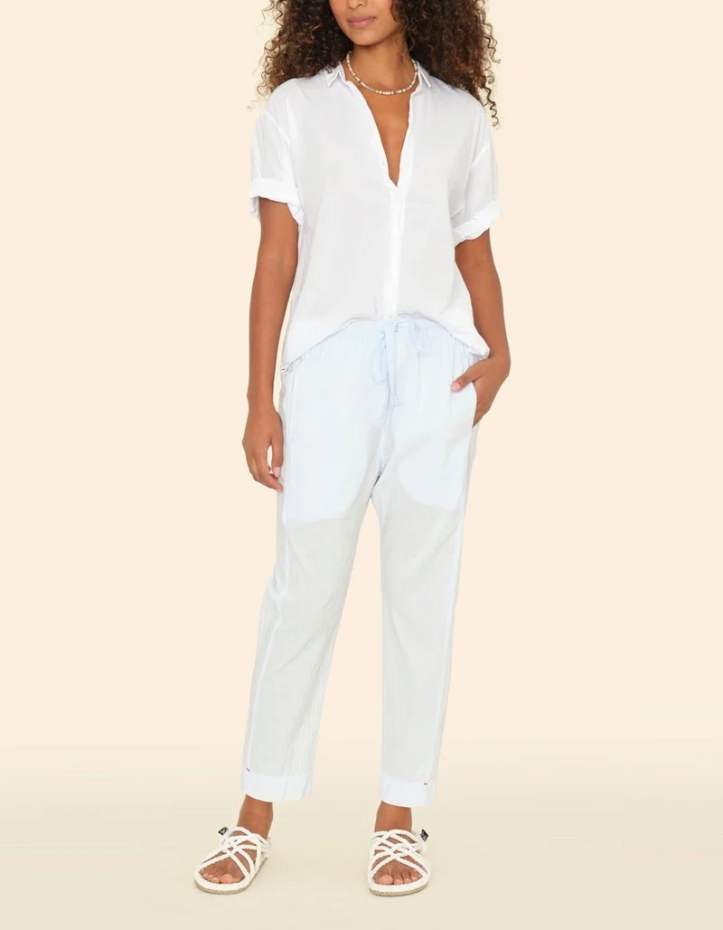 Wide-Leg Hose Draper mit Tunnelzug