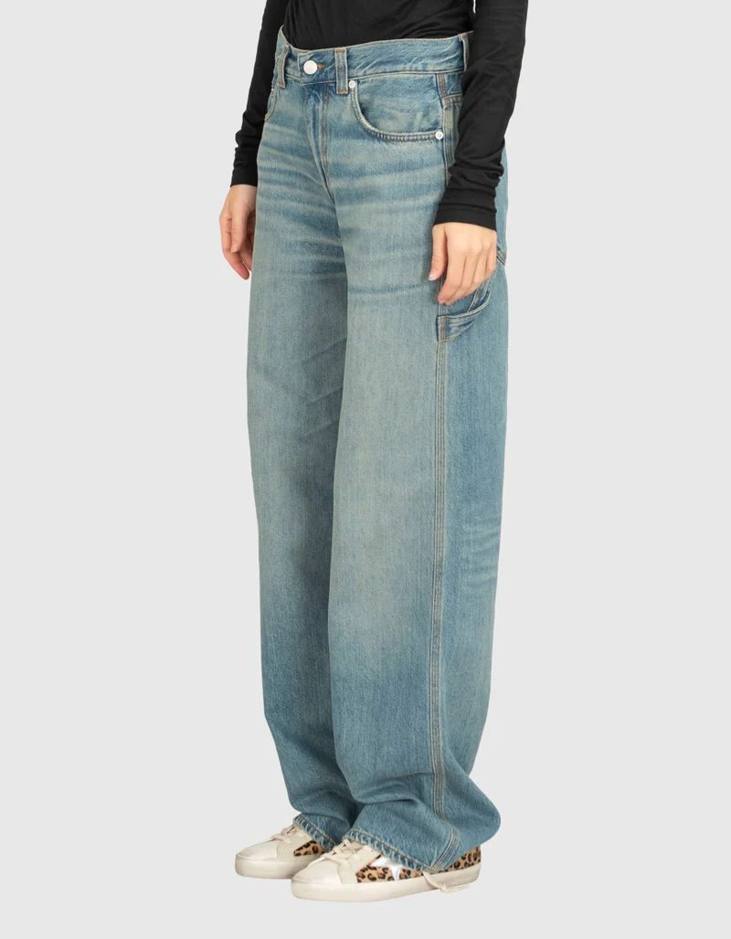 Washed-Out Wide-Leg Jeans Winona