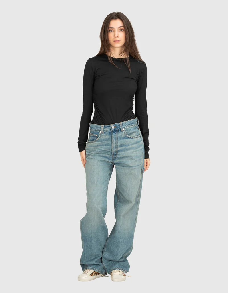 Washed-Out Wide-Leg Jeans Winona