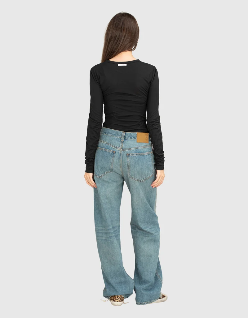 Washed-Out Wide-Leg Jeans Winona
