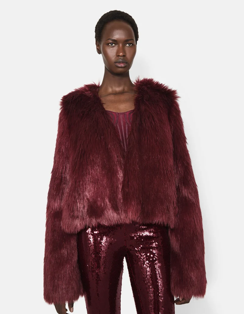 Oversized Faux-Fur Jacke