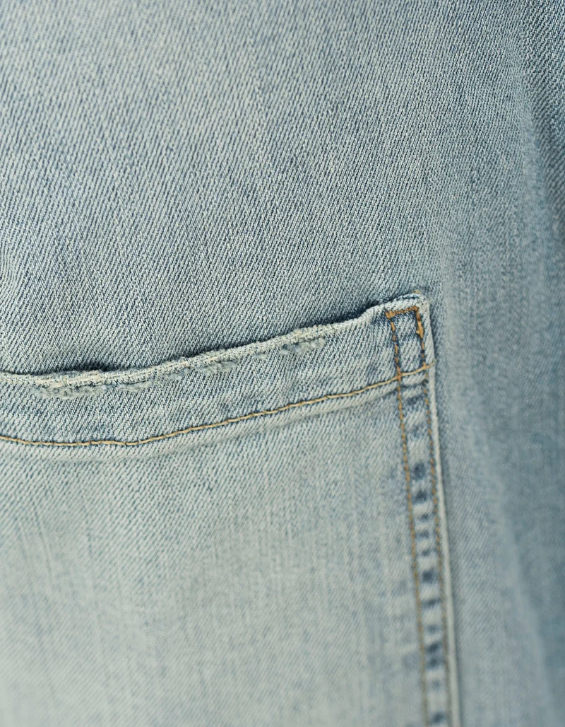 Washed-Out Barrel-Leg-Jeans Shon