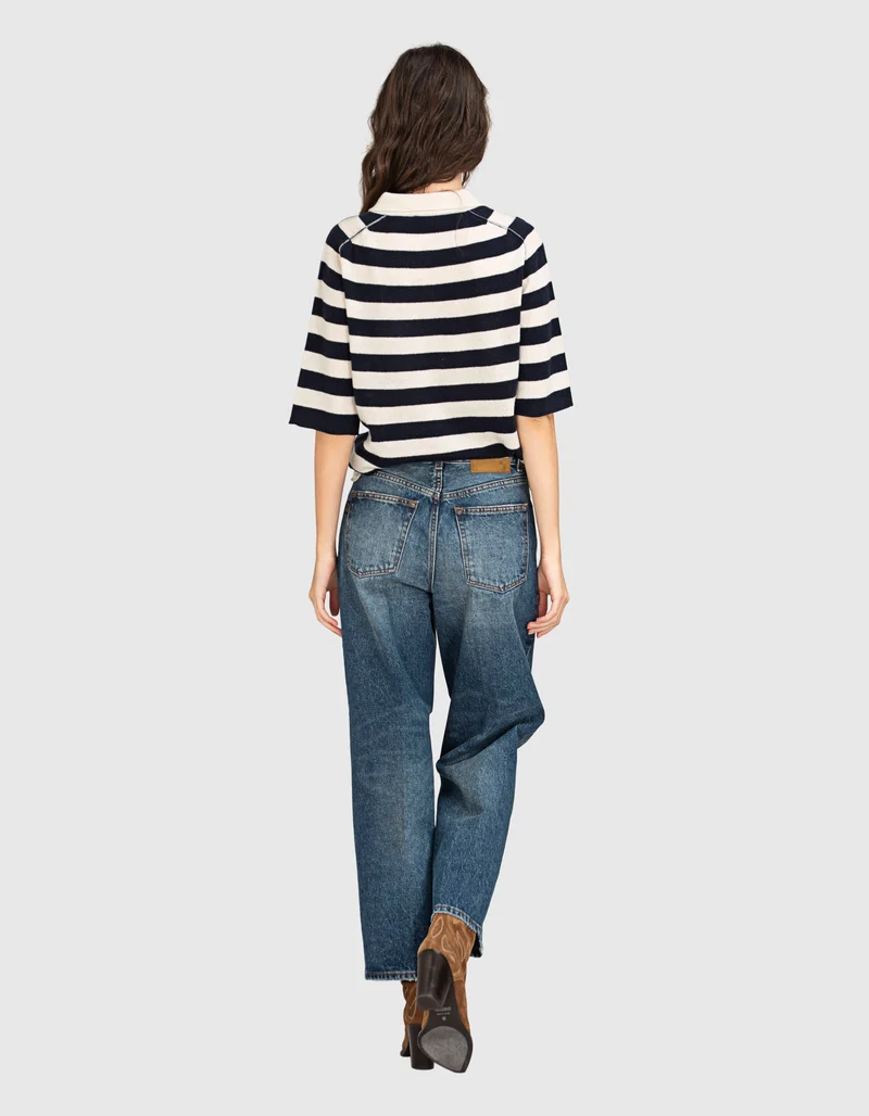 Washed-Out Wide-Leg Jeans