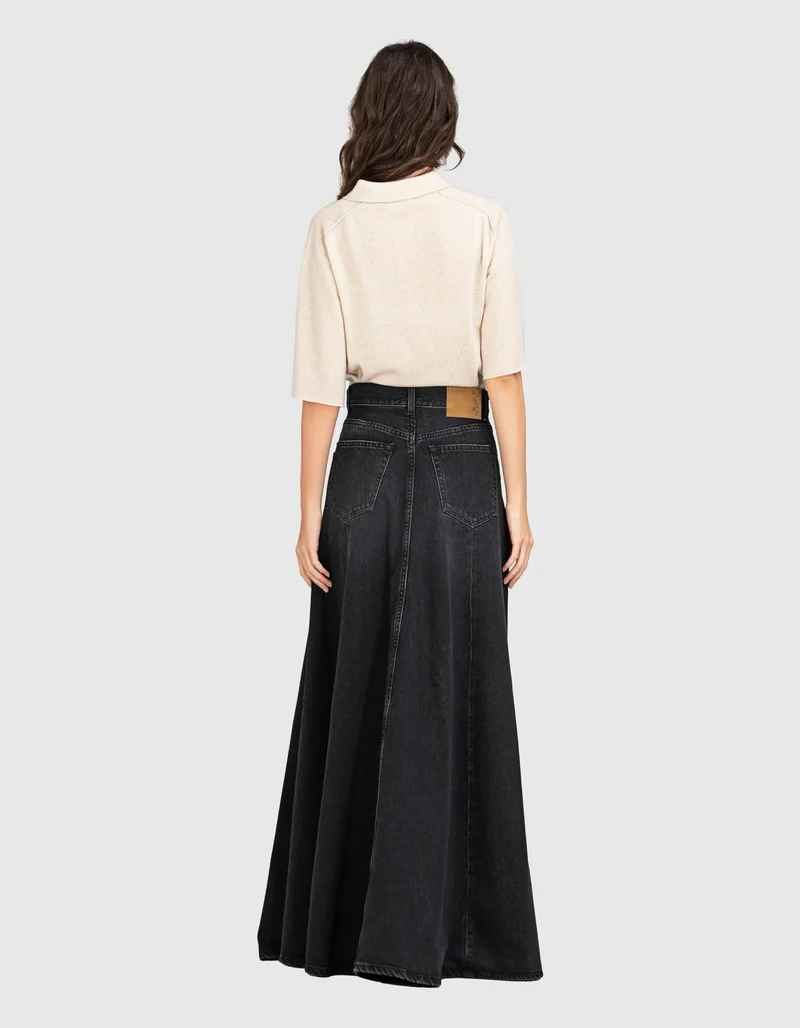Maxi Jeans Rock
