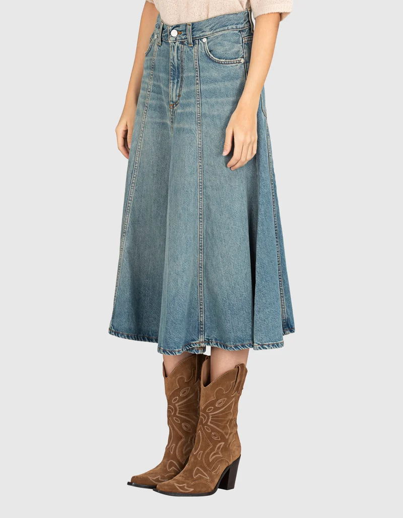 Midi Jeans Rock