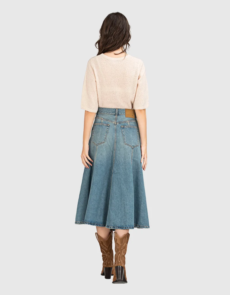 Midi Jeans Rock