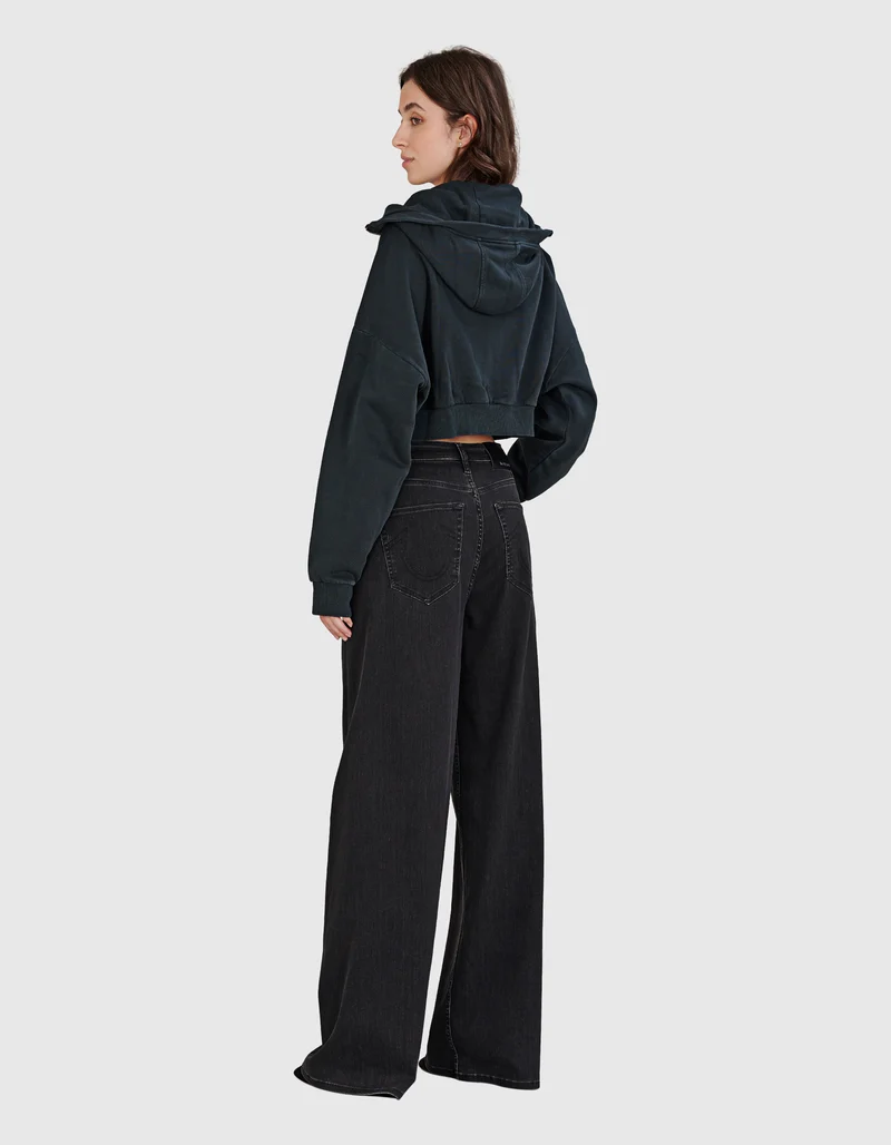 Cropped Zipper Hoodie