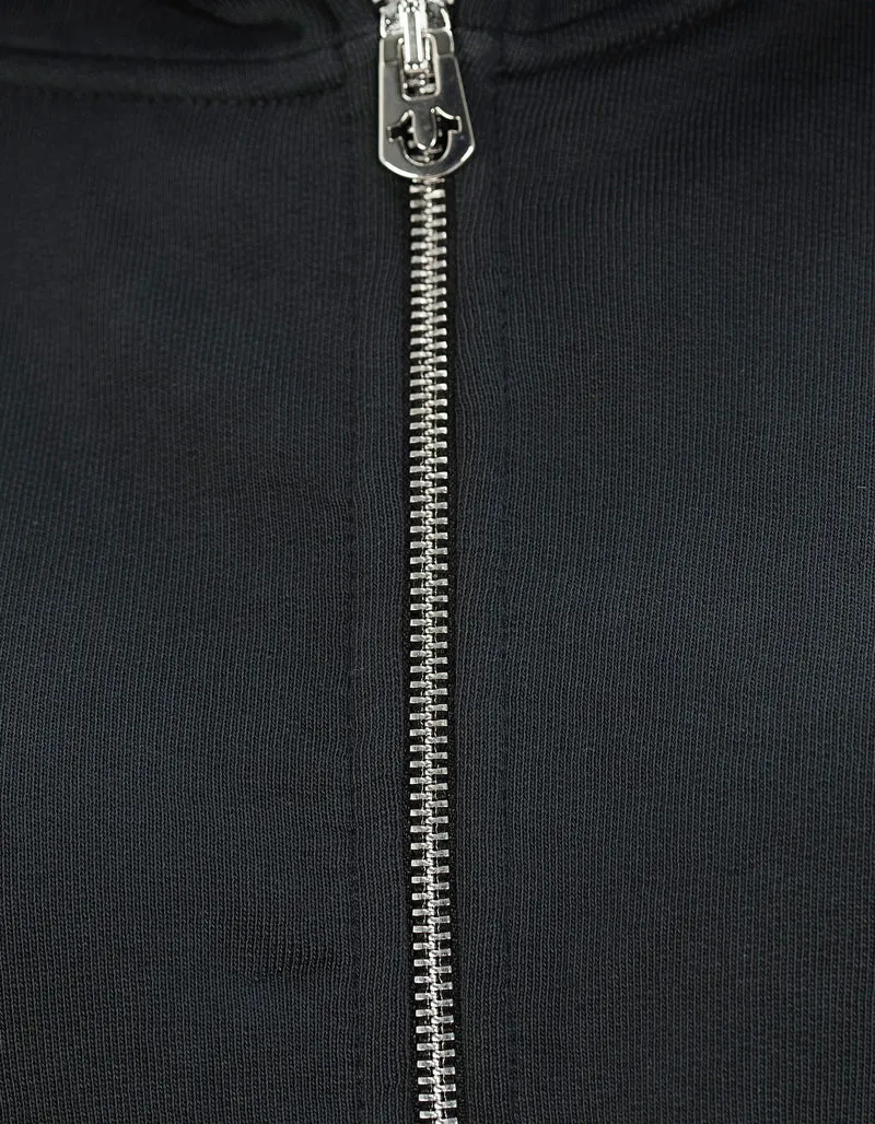 Cropped Zipper Hoodie