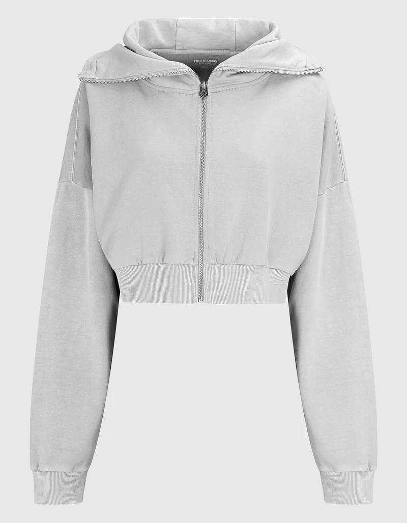 Cropped Zipper Hoodie