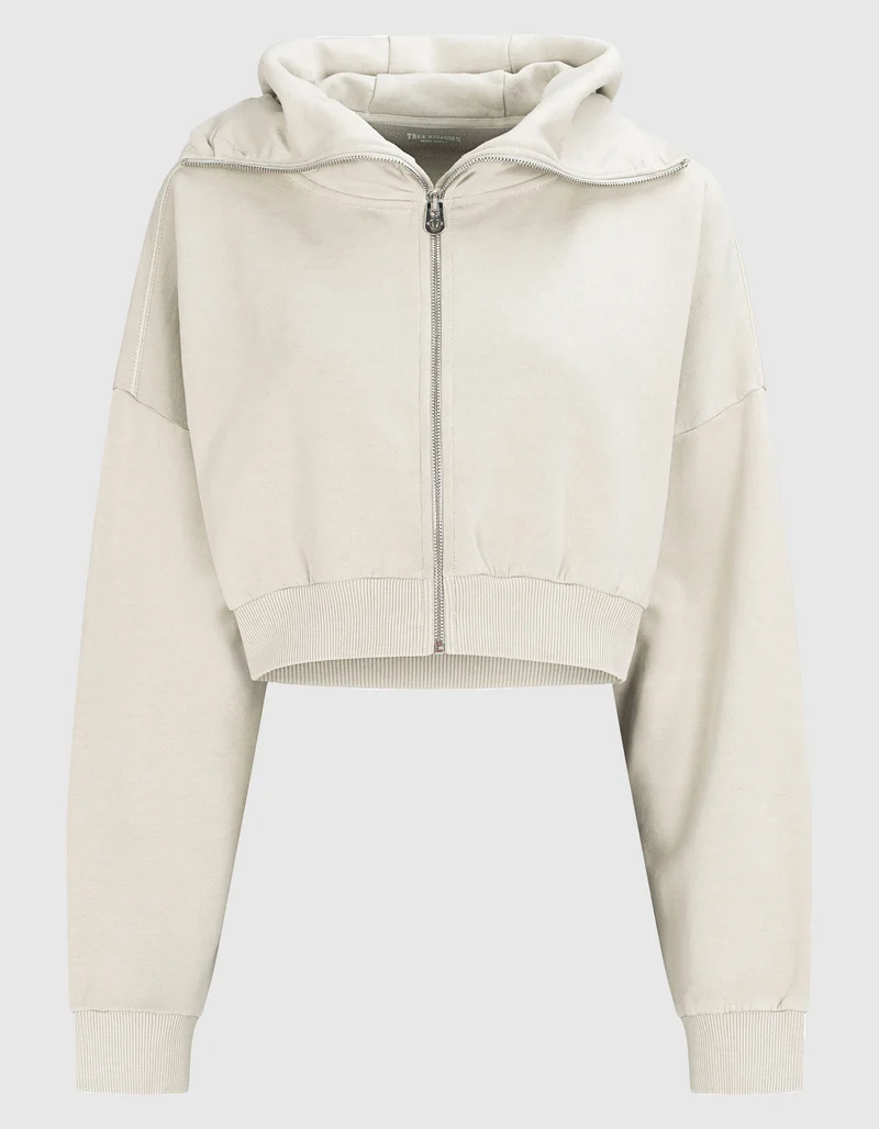 Cropped Zipper Hoodie