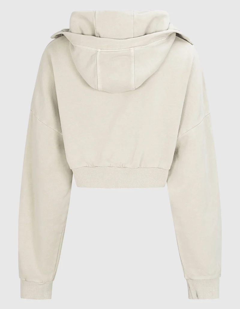 Cropped Zipper Hoodie