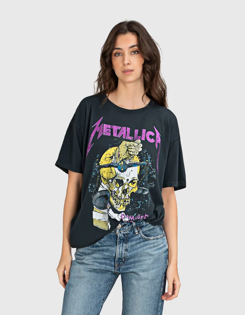 Bedrucktes Oversize-T-Shirt mit Glitter-Finish