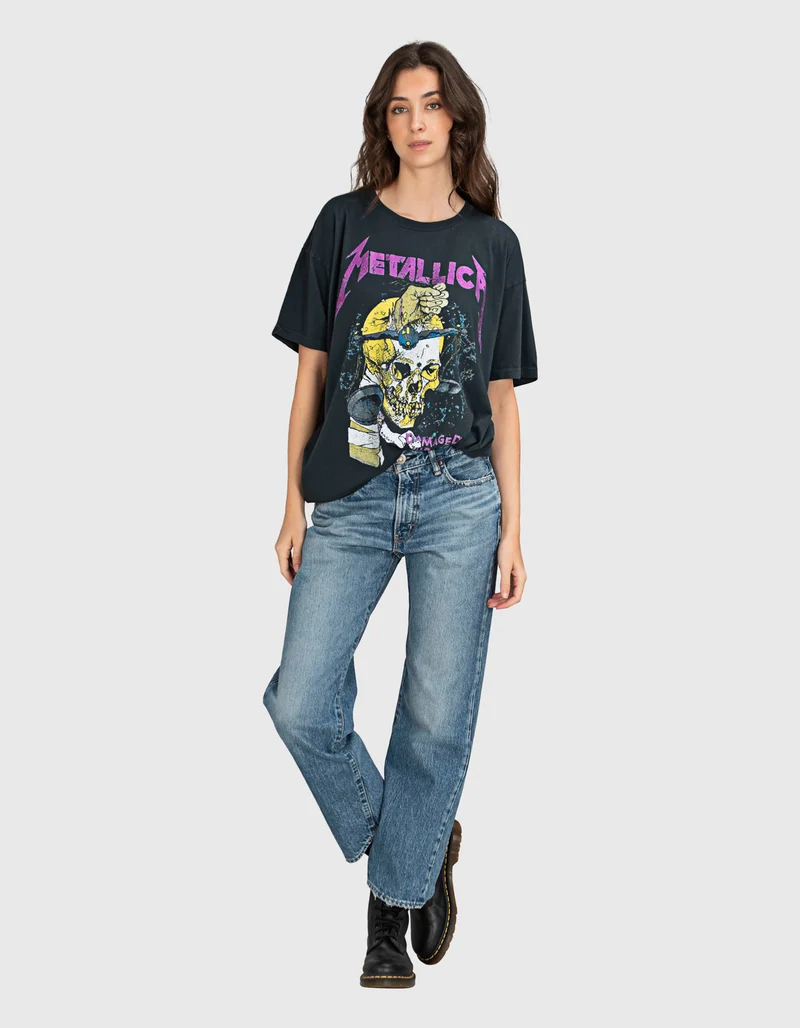 Bedrucktes Oversize-T-Shirt mit Glitter-Finish