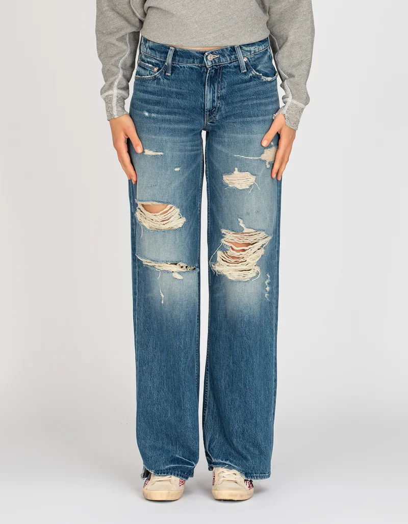 Destroyed Wide-Leg Jeans