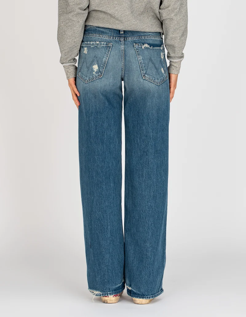 Destroyed Wide-Leg Jeans