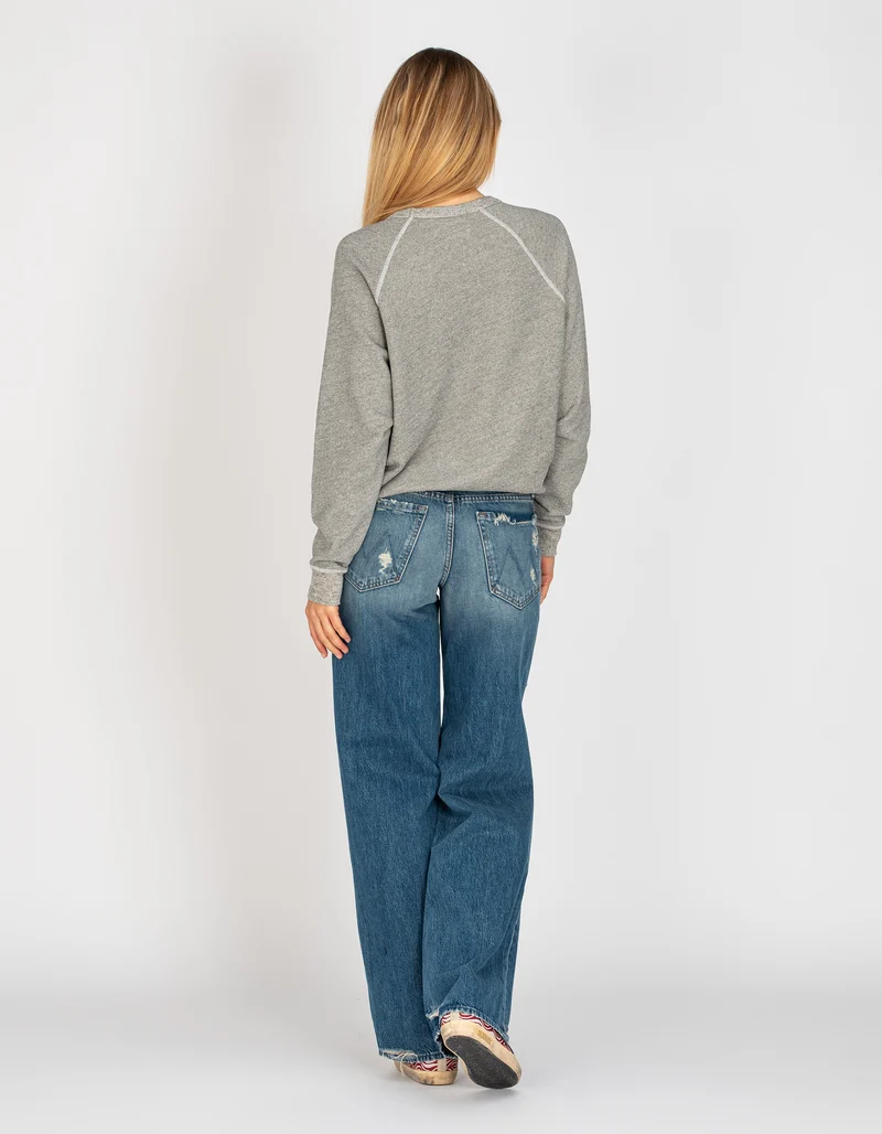 Destroyed Wide-Leg Jeans