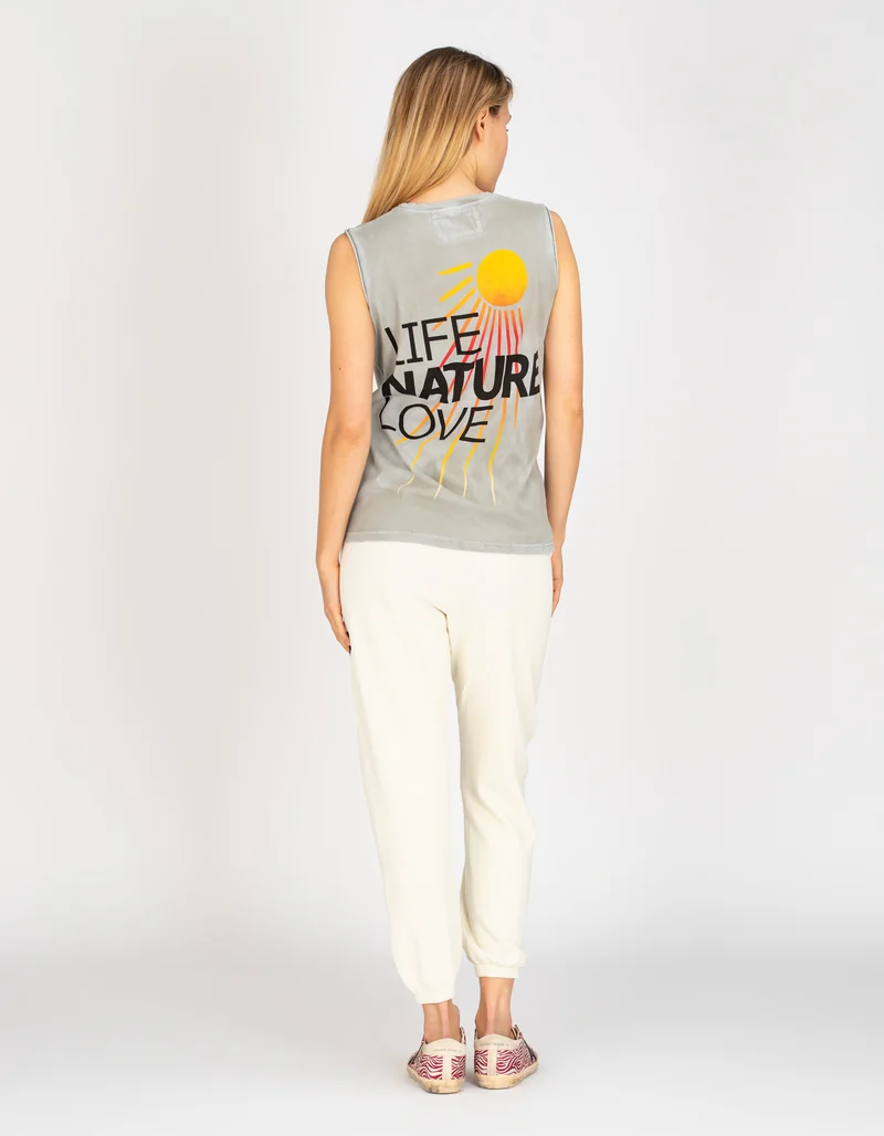 Bedrucktes Top im Destroyed-Look