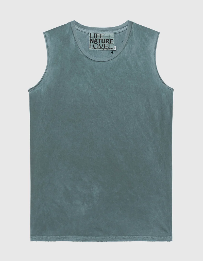 Bedrucktes Top im Destroyed-Look