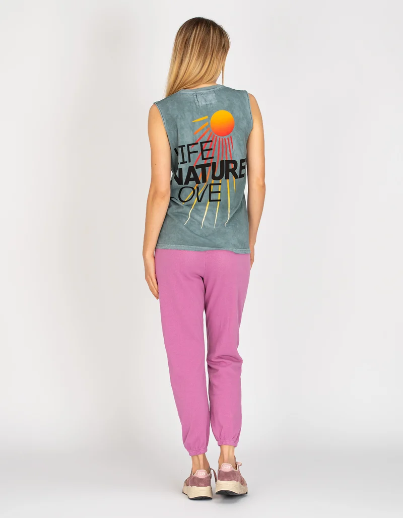 Bedrucktes Top im Destroyed-Look