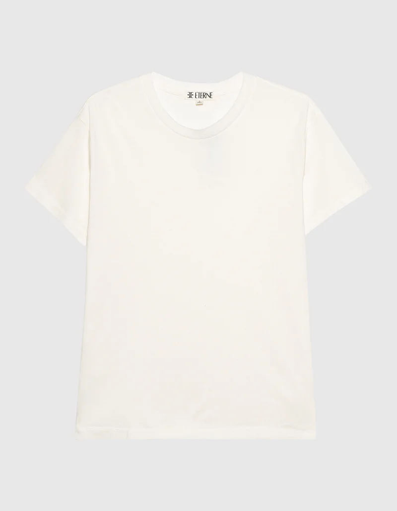 Oversize T-Shirt Chloe Boyfriend mit offener Ausschnittkante