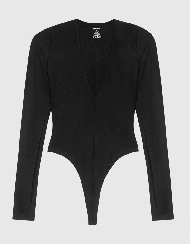 Longsleeve-Body Deep V mit tiefem V-Ausschnitt