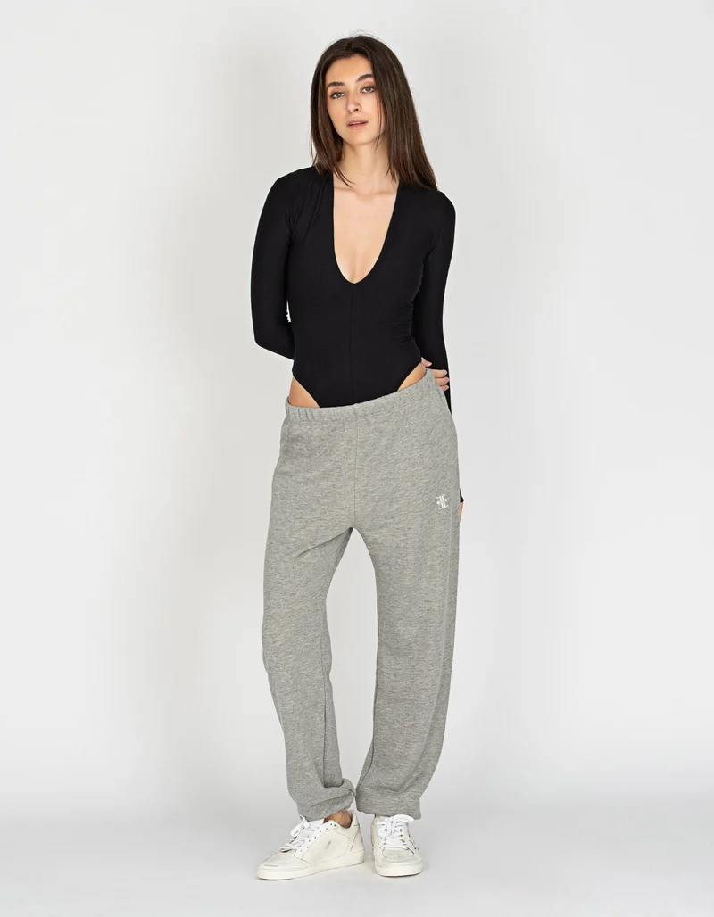 Longsleeve-Body Deep V mit tiefem V-Ausschnitt