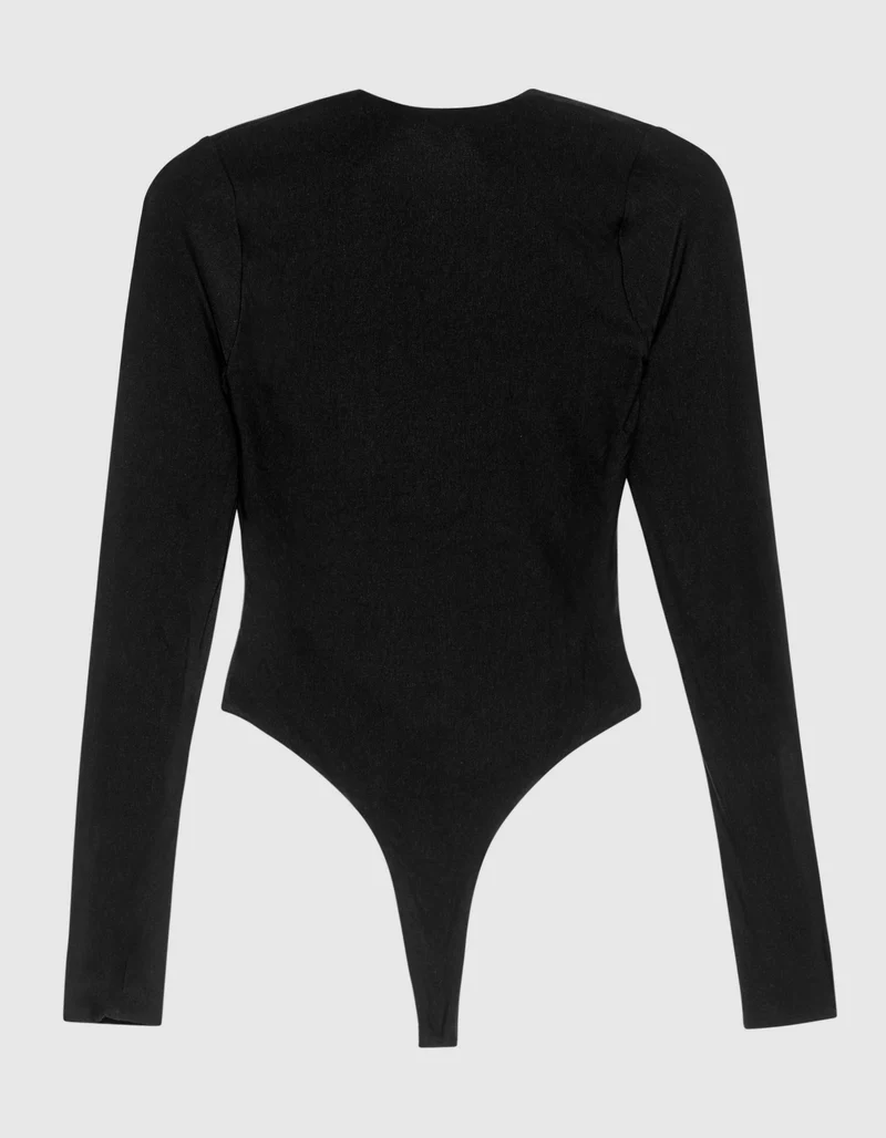 Longsleeve-Body Deep V mit tiefem V-Ausschnitt