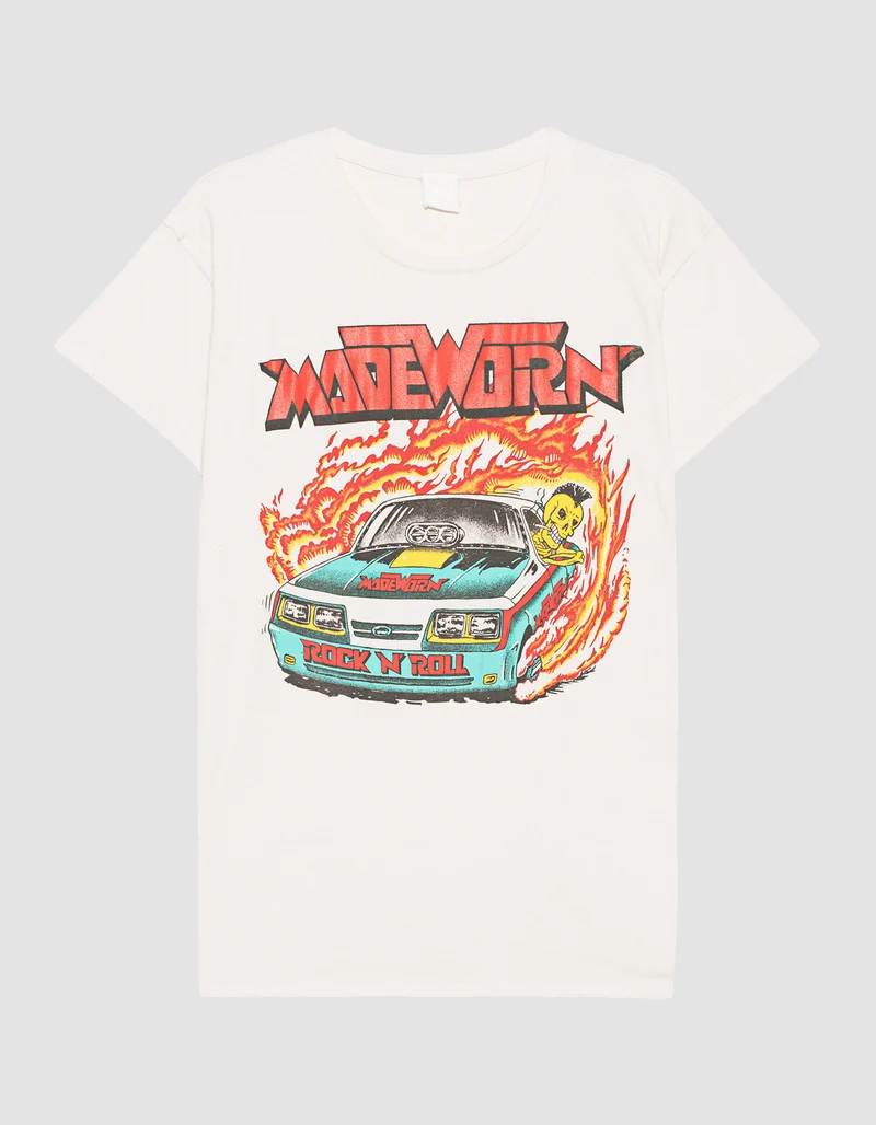 Bedrucktes T-Shirt im Destroyed-Look