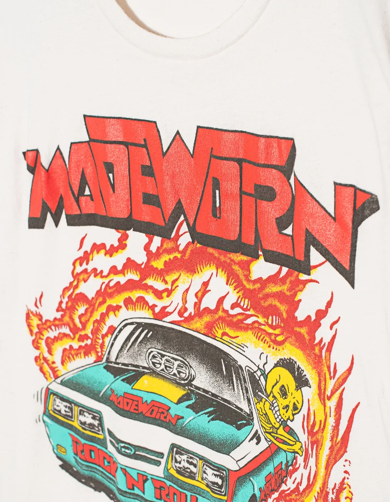 Bedrucktes T-Shirt im Destroyed-Look