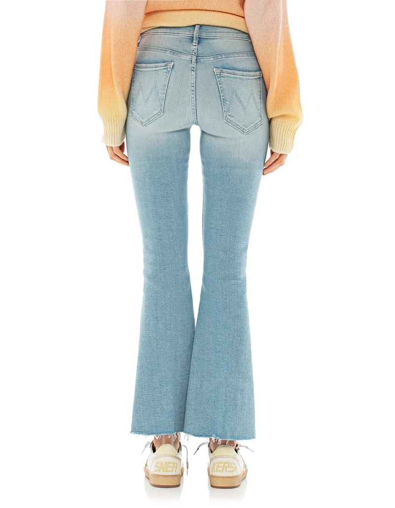 Bootcut-Jeans mit offenem Saum