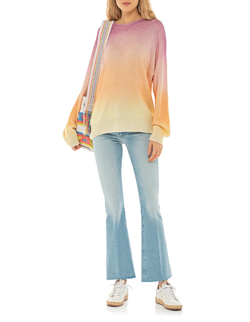 Bootcut-Jeans mit offenem Saum