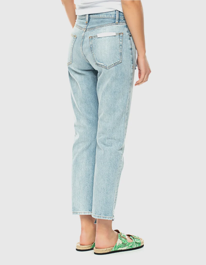 Destroyed Straight-Leg-Jeans